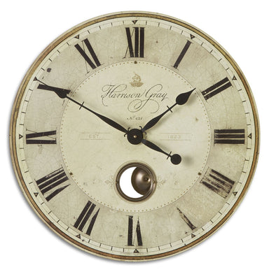 Uttermost - Wall Clock - Harrison Gray - Brass- Union Lighting Luminaires Decor