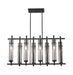 Generation Lighting Canada - Eight Light Chandelier - Ethan - Antique Forged Iron / Brushed Steel- Union Lighting Luminaires Decor