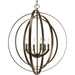 Progress Canada - Six Light Foyer Pendant - Equinox - Antique Bronze- Union Lighting Luminaires Decor