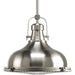 Progress Canada - One Light Pendant - Fresnel Pendant - Brushed Nickel- Union Lighting Luminaires Decor