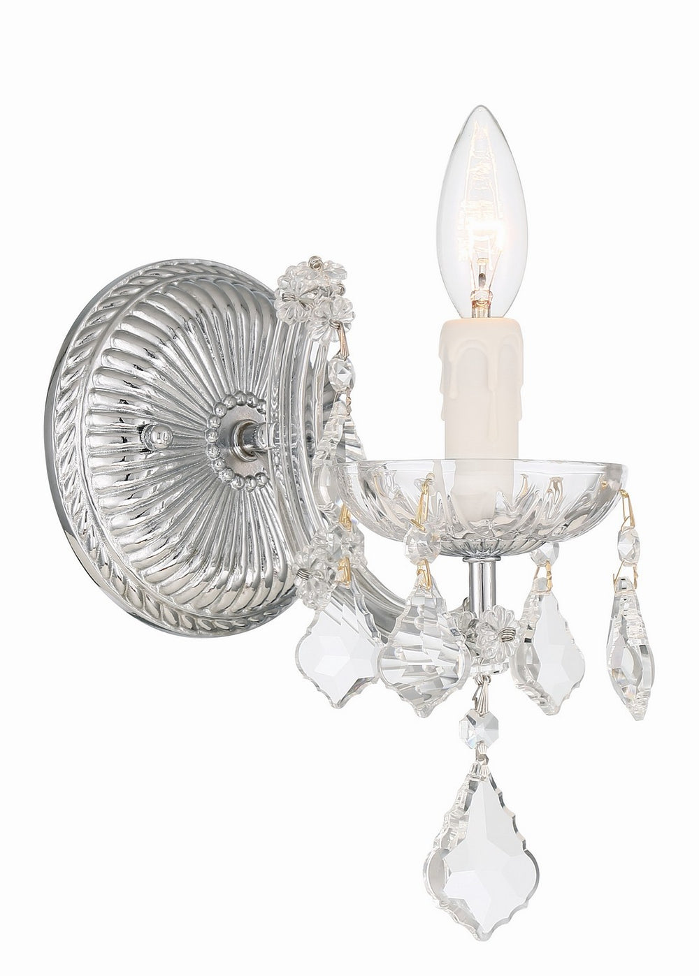Crystorama - One Light Wall Sconce - Maria Theresa - Polished Chrome- Union Lighting Luminaires Decor
