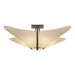Hubbardton Forge - Four Light Semi-Flush Mount - Kirigami - Dark Smoke- Union Lighting Luminaires Decor