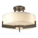 Hubbardton Forge - Three Light Semi-Flush Mount - Axis - Dark Smoke- Union Lighting Luminaires Decor