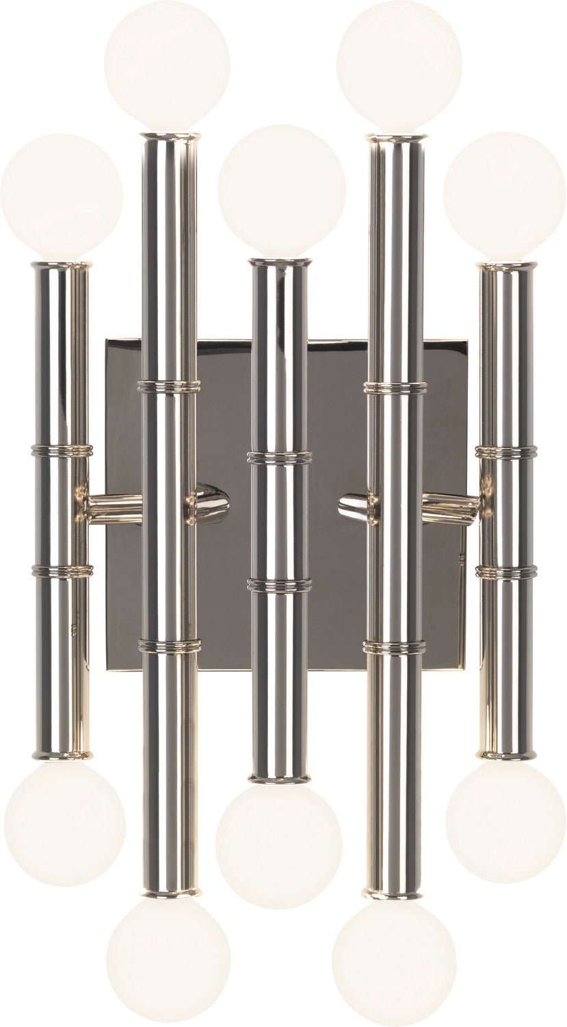 Robert Abbey - Ten Light Wall Sconce - Jonathan Adler Meurice - Polished Nickel- Union Lighting Luminaires Decor