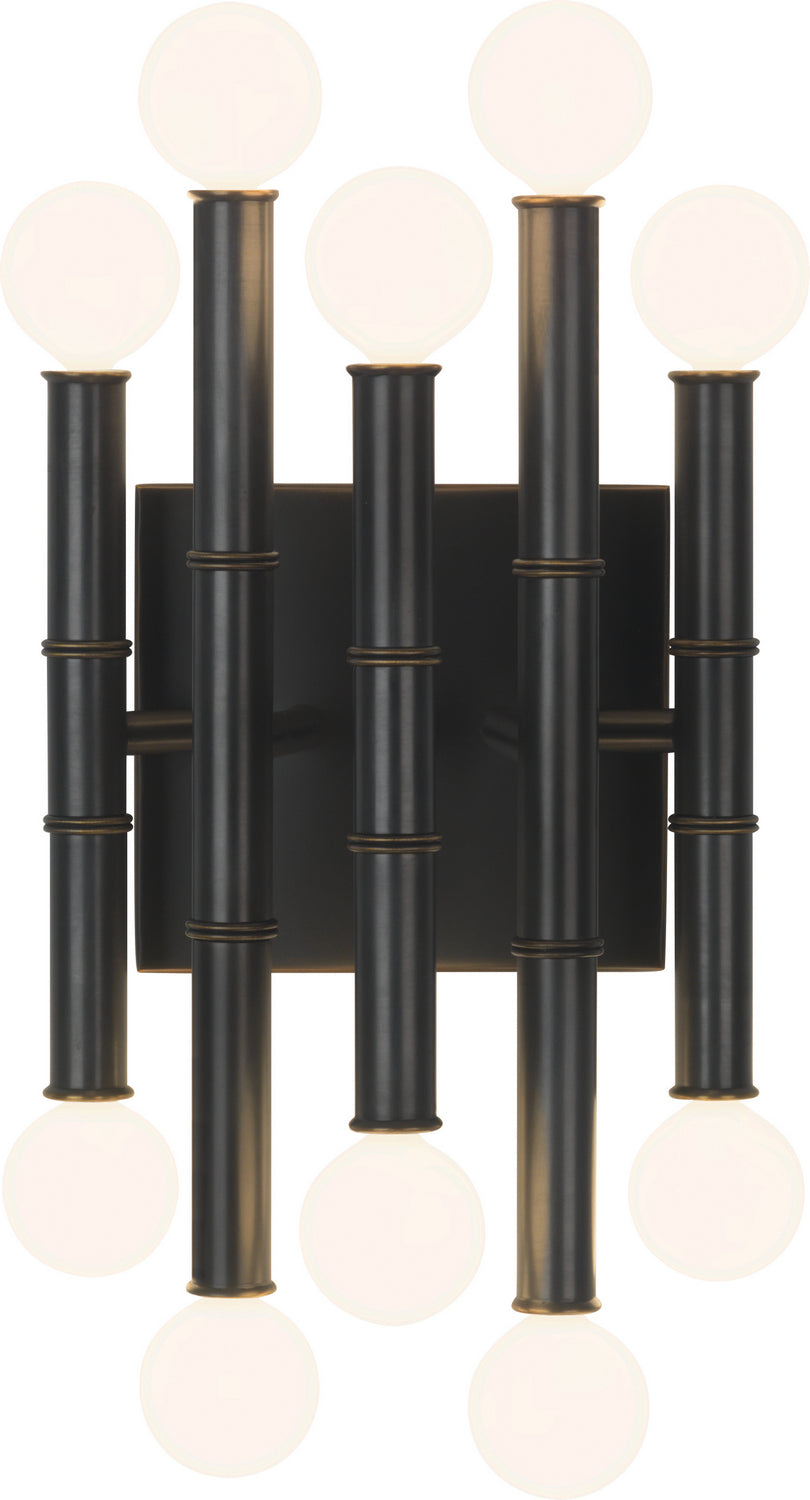 Robert Abbey - Ten Light Wall Sconce - Jonathan Adler Meurice - Deep Patina Bronze- Union Lighting Luminaires Decor