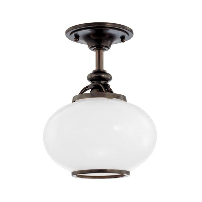 Hudson Valley Canada - One Light Semi Flush Mount - Canton - Old Bronze- Union Lighting Luminaires Decor