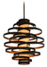 Corbett Lighting - Three Light Chandelier - Vertigo - Bronze And Gold Leaf- Union Lighting Luminaires Decor