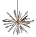 Corbett Lighting - Eight Light Chandelier - Inertia - Silver Leaf- Union Lighting Luminaires Decor