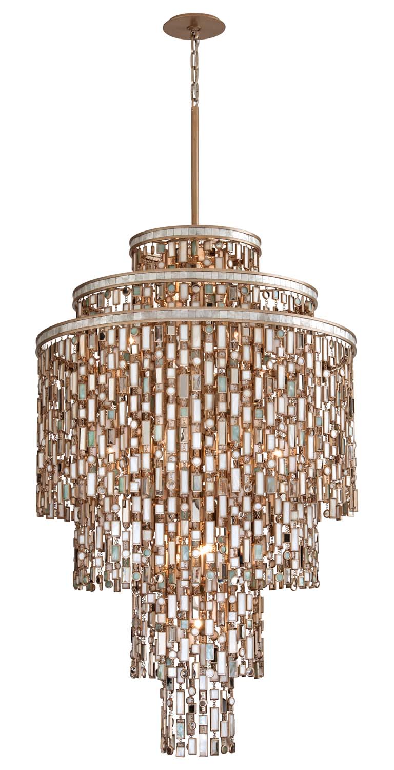 Corbett Lighting Canada - 19 Light Chandelier - Dolcetti - Champagne Leaf- Union Lighting Luminaires Decor