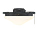 Meridian - Two Light Fan Light Kit - Crimson - Oil Rubbed Bronze- Union Lighting Luminaires Decor