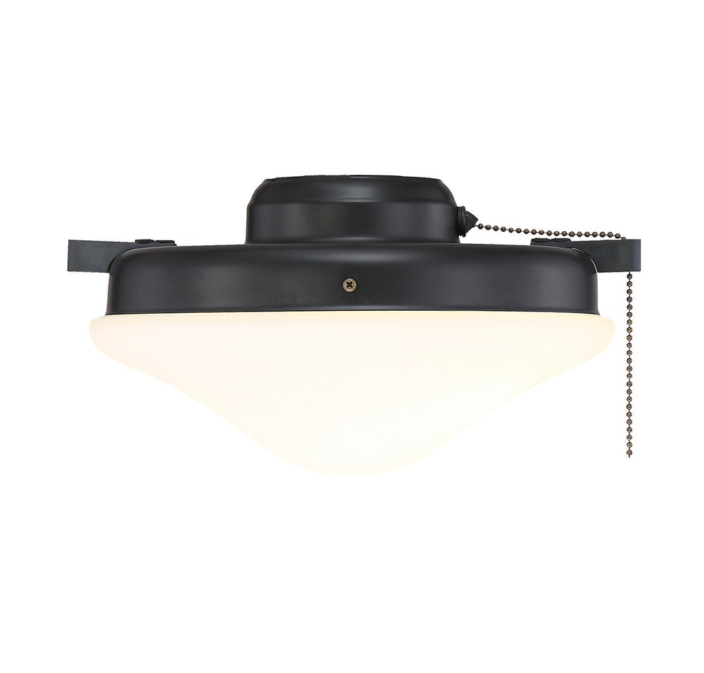 Meridian - Two Light Fan Light Kit - Crimson - Matte Black- Union Lighting Luminaires Decor