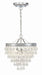 Crystorama - Three Light Mini Chandelier - Calypso - Polished Chrome- Union Lighting Luminaires Decor