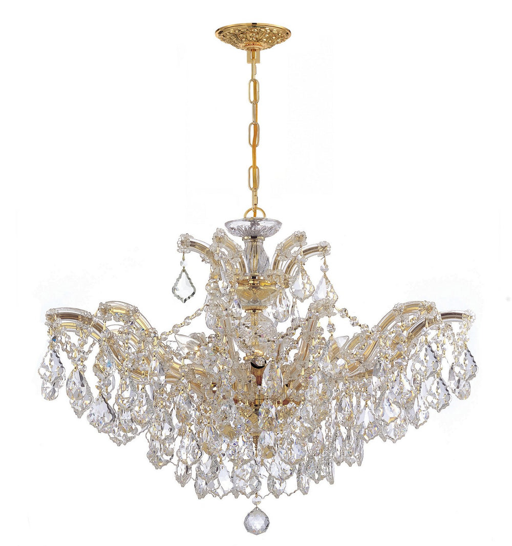 Crystorama - Six Light Chandelier - Maria Theresa - Gold- Union Lighting Luminaires Decor