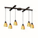 ELK Home - Six Light Pendant - Classico - Dark Rust- Union Lighting Luminaires Decor