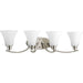 Progress Canada - Four Light Bath Bracket - Joy - Brushed Nickel- Union Lighting Luminaires Decor