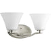 Progress Canada - Two Light Bath Bracket - Bravo - Brushed Nickel- Union Lighting Luminaires Decor