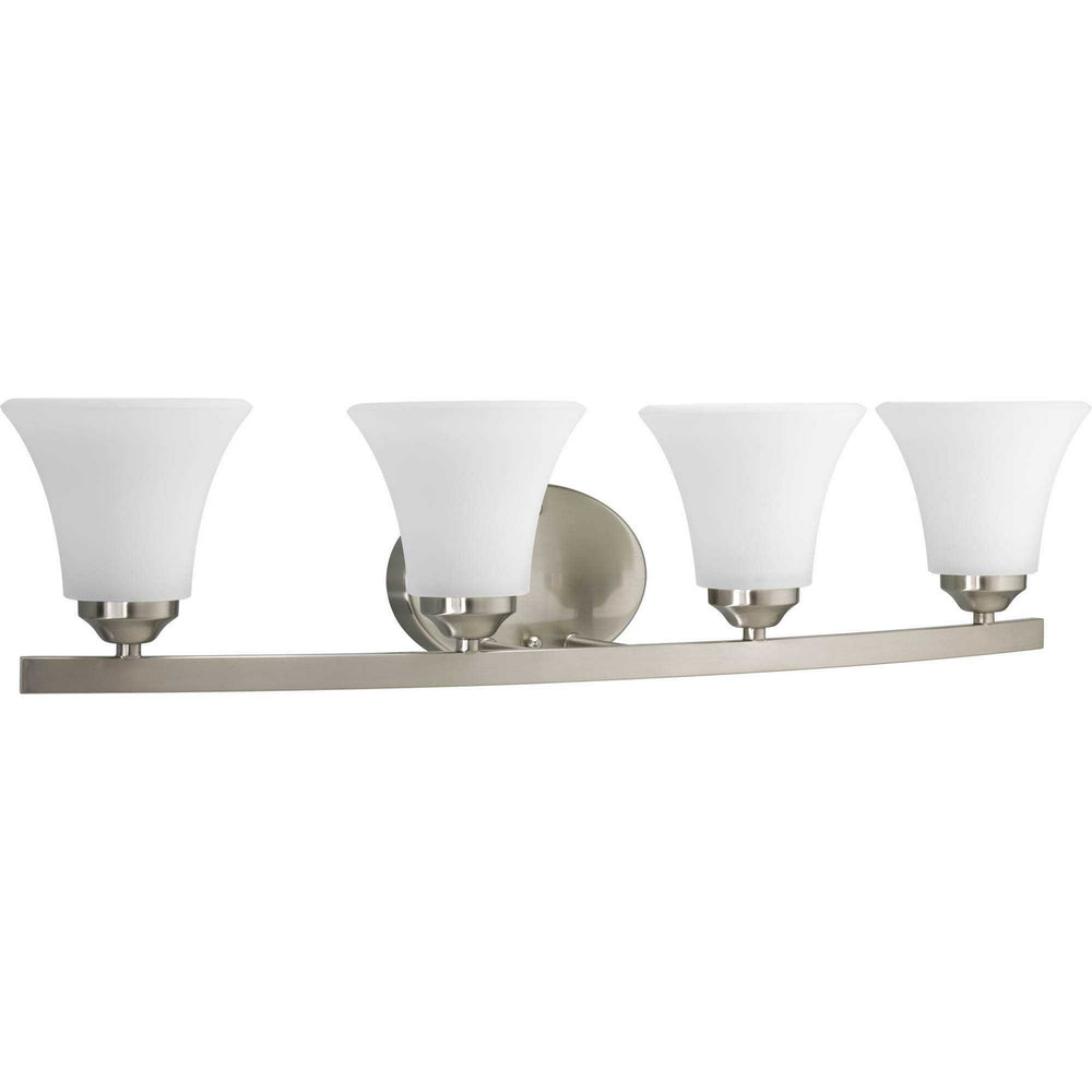Progress Canada - Four Light Bath Bracket - Adorn - Brushed Nickel- Union Lighting Luminaires Decor