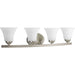 Progress Canada - Four Light Bath Bracket - Adorn - Brushed Nickel- Union Lighting Luminaires Decor