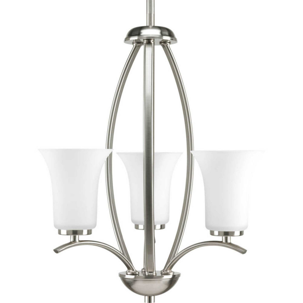 Progress Canada - Three Light Foyer Pendant - Joy - Brushed Nickel- Union Lighting Luminaires Decor