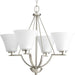 Progress Canada - Four Light Chandelier - Bravo - Brushed Nickel- Union Lighting Luminaires Decor