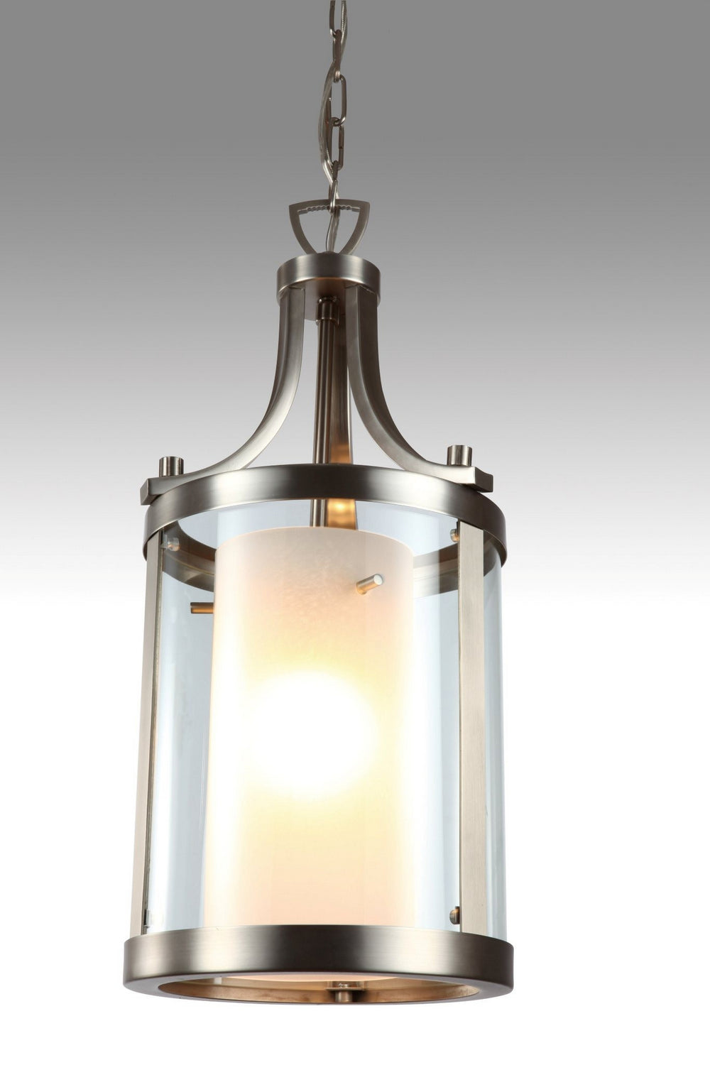 DVI Canada - One Light Pendant - Essex - Buffed Nickel w/Half Opal Glass- Union Lighting Luminaires Decor