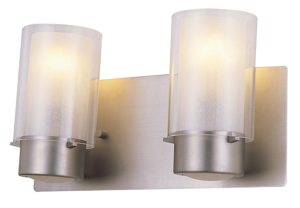 DVI Canada - Two Light Vanity - Essex - Buffed Nickel w/Half Opal Glass- Union Lighting Luminaires Decor