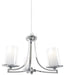DVI Canada - Three Light Semi-Flush Mount - Essex - Chrome w/Half Opal Glass- Union Lighting Luminaires Decor