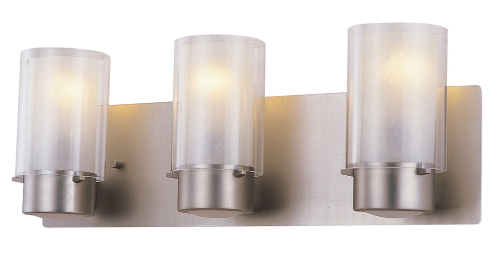 DVI Canada - Three Light Vanity - Essex - Buffed Nickel w/Half Opal Glass- Union Lighting Luminaires Decor