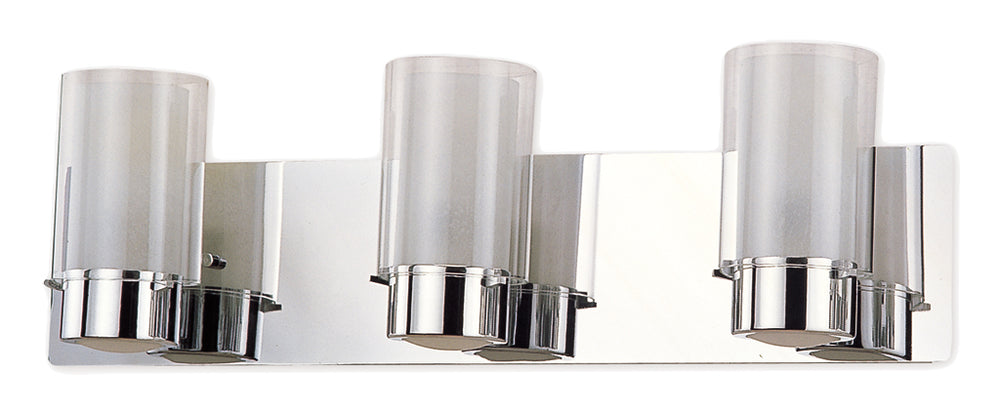 DVI Canada - Three Light Vanity - Essex - Chrome w/Half Opal Glass- Union Lighting Luminaires Decor