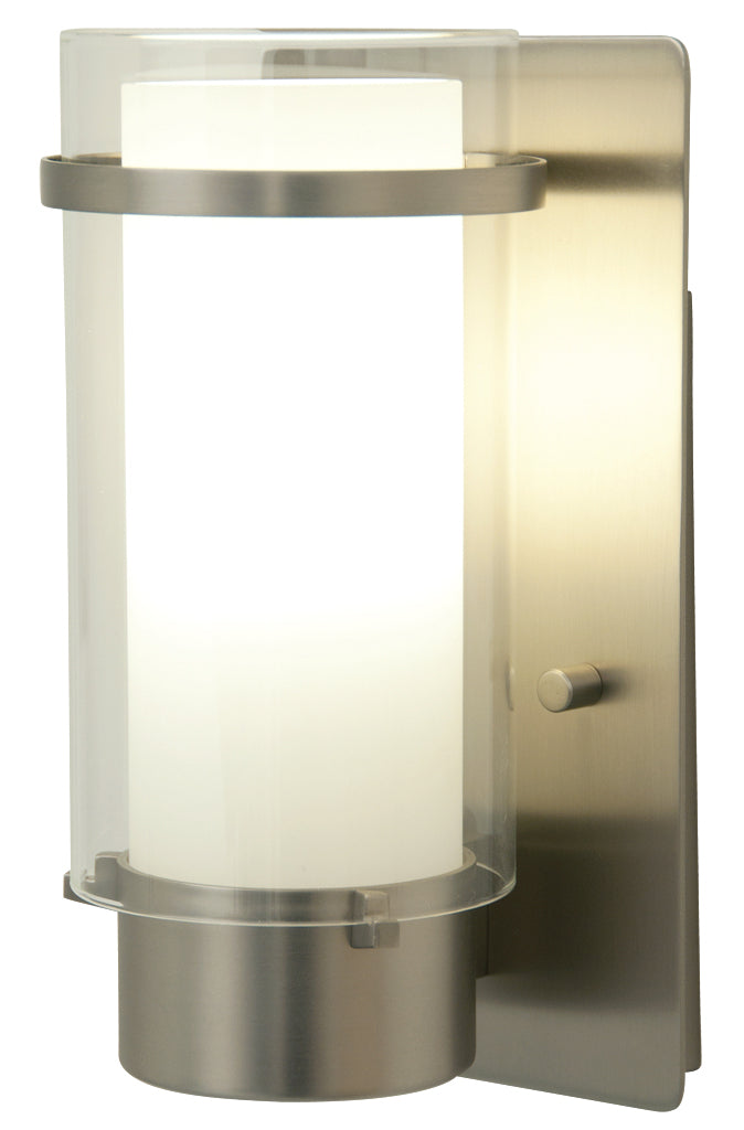 DVI Canada - One Light Wall Sconce - Essex - Buffed Nickel w/Half Opal Glass- Union Lighting Luminaires Decor