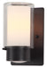 DVI Canada - One Light Outdoor Wall Sconce - Essex Outdoor - Hammered Black w/Half Opal Glass- Union Lighting Luminaires Decor
