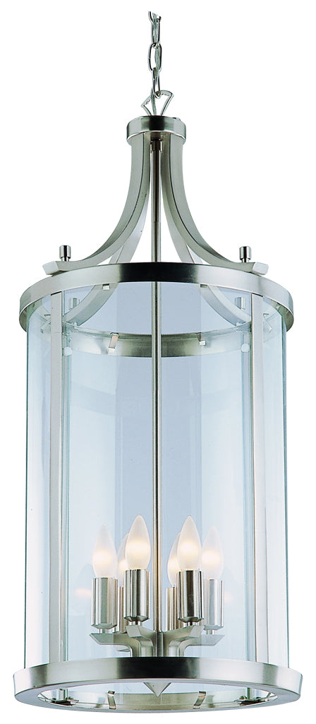 DVI Canada - Three Light Foyer Pendant - Niagara - Satin Nickel- Union Lighting Luminaires Decor