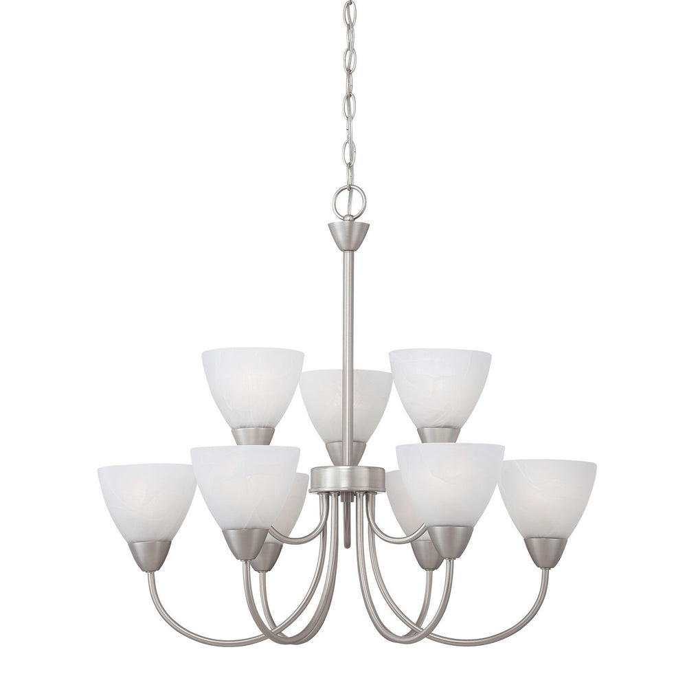 ELK Home - Nine Light Chandelier - Tia - Matte Nickel- Union Lighting Luminaires Decor