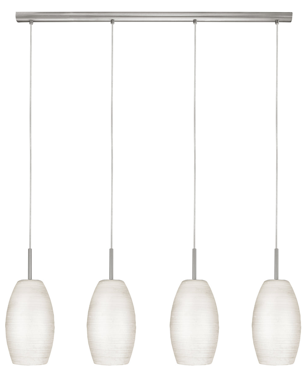 Eglo Canada - Four Light Linear Pendant - Batista 1 - Matte Nickel- Union Lighting Luminaires Decor