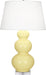 Robert Abbey - One Light Table Lamp - Triple Gourd - Butter Glazed Ceramic w/Lucite Base- Union Lighting Luminaires Decor