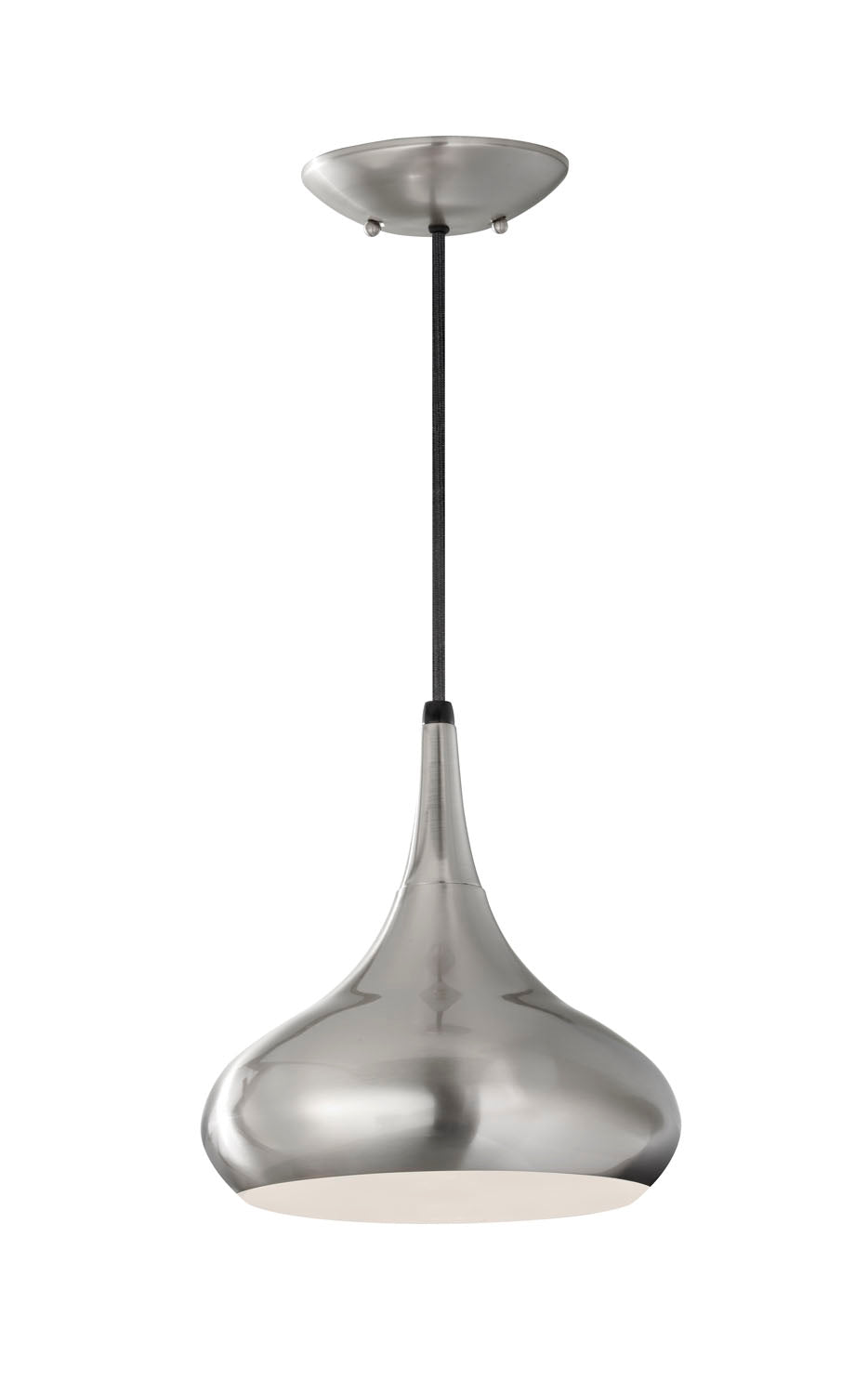 Generation Lighting Canada - One Light Pendant - Belle - Brushed Steel- Union Lighting Luminaires Decor