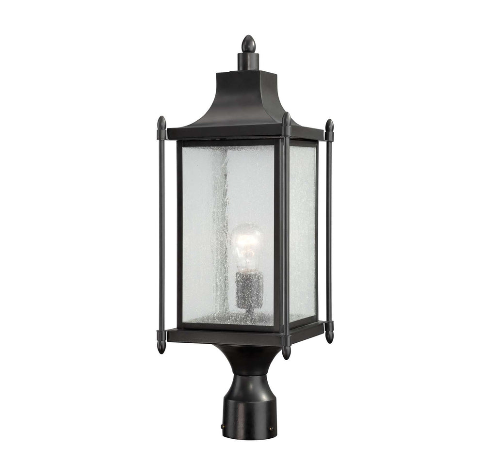 Savoy House Canada - One Light Post Lantern - Dunnmore - Black- Union Lighting Luminaires Decor