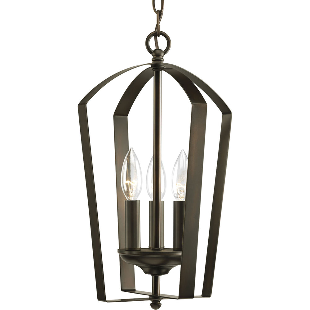 Progress Canada - Three Light Foyer Pendant - Gather - Antique Bronze- Union Lighting Luminaires Decor