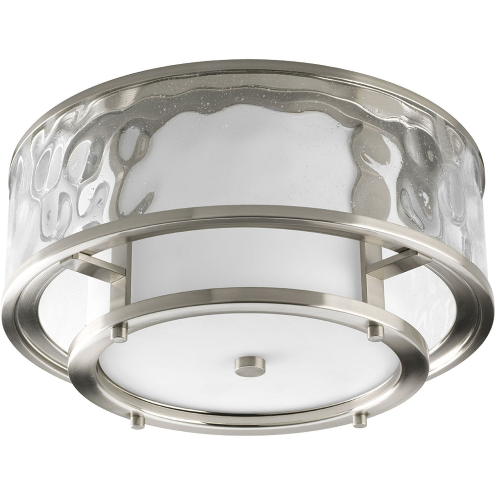 Progress Canada - Two Light Flush Mount - Bay Court - Brushed Nickel- Union Lighting Luminaires Decor