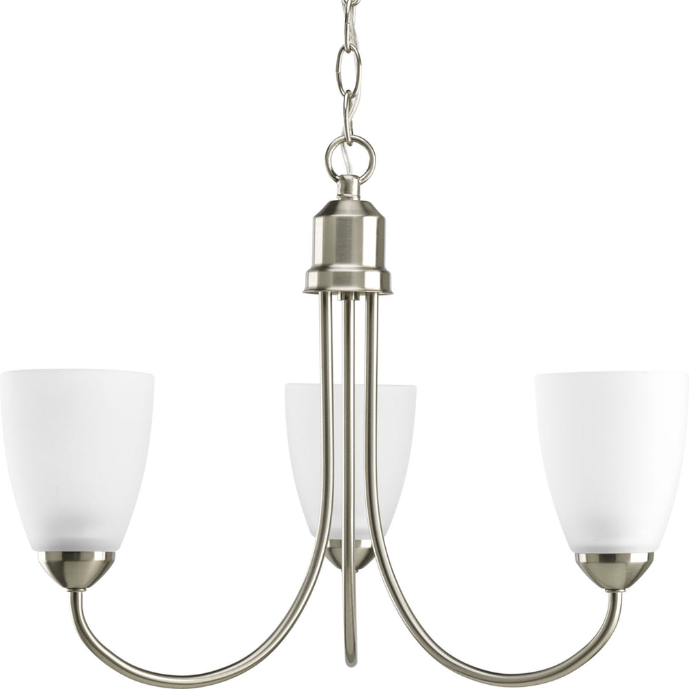 Progress Canada - Three Light Chandelier - Gather - Brushed Nickel- Union Lighting Luminaires Decor