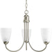 Progress Canada - Three Light Chandelier - Gather - Brushed Nickel- Union Lighting Luminaires Decor