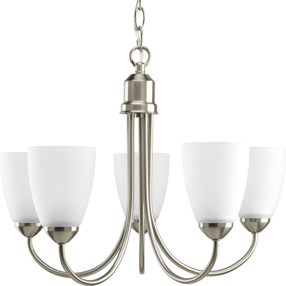 Progress Canada - Five Light Chandelier - Gather - Brushed Nickel- Union Lighting Luminaires Decor