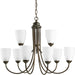 Progress Canada - Nine Light Chandelier - Gather - Antique Bronze- Union Lighting Luminaires Decor