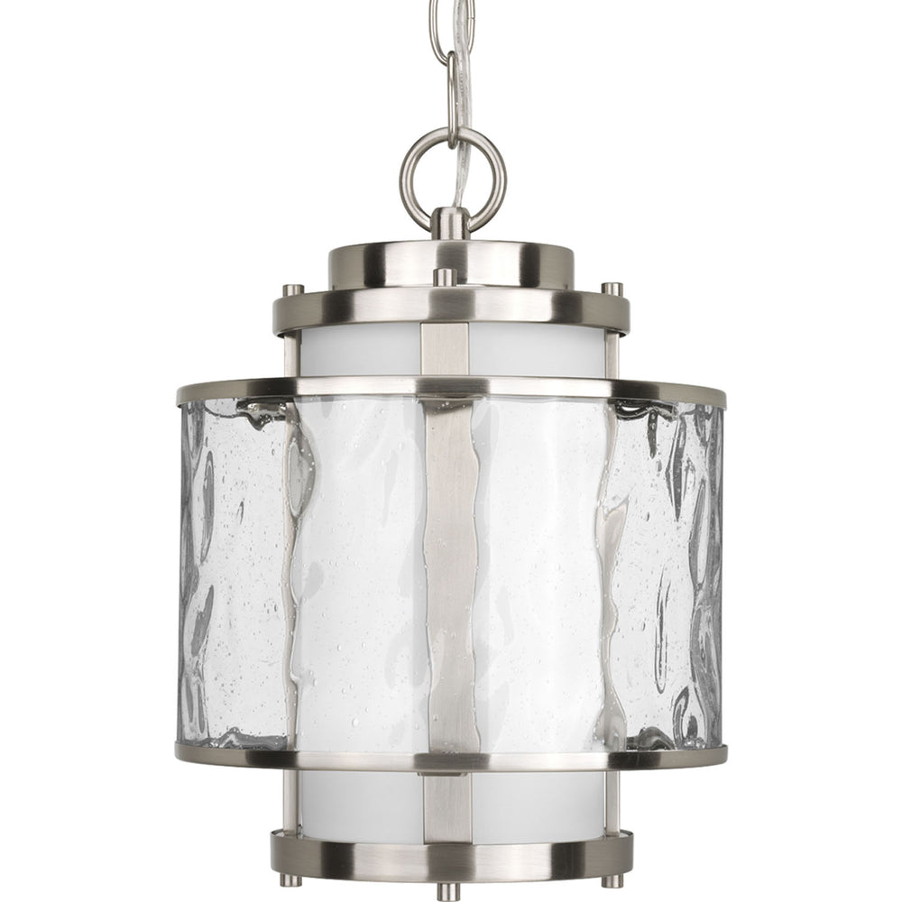 Progress Canada - One Light Hanging Lantern - Bay Court - Brushed Nickel- Union Lighting Luminaires Decor
