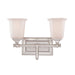 Quoizel - Two Light Bath Fixture - Nicholas - Brushed Nickel- Union Lighting Luminaires Decor