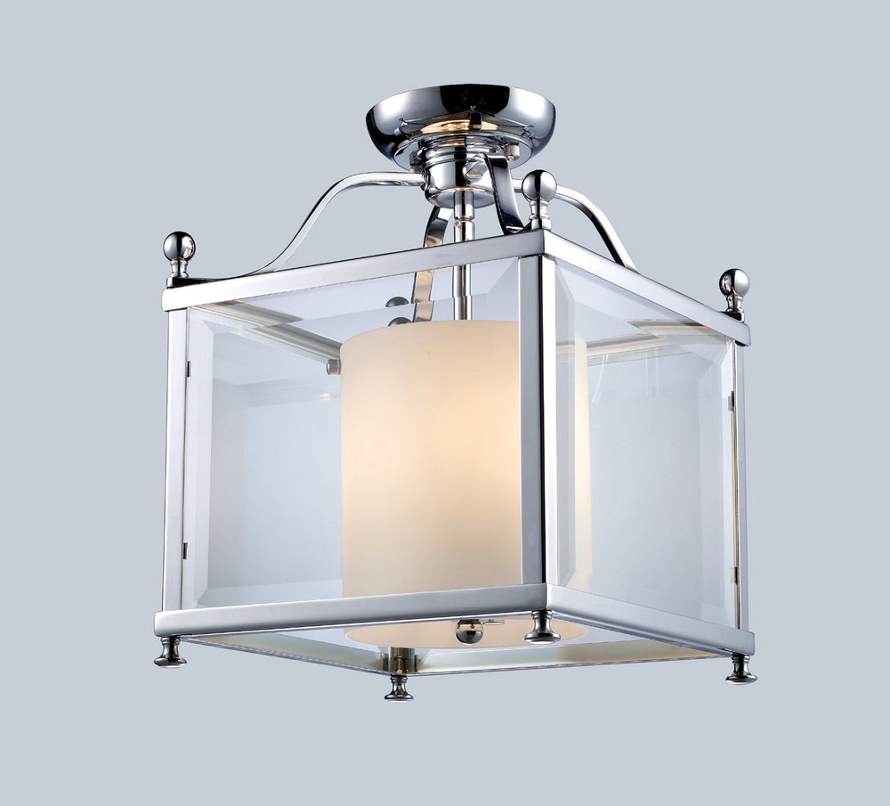 Z-Lite Canada - Three Light Semi Flush Mount - Fairview - Chrome- Union Lighting Luminaires Decor