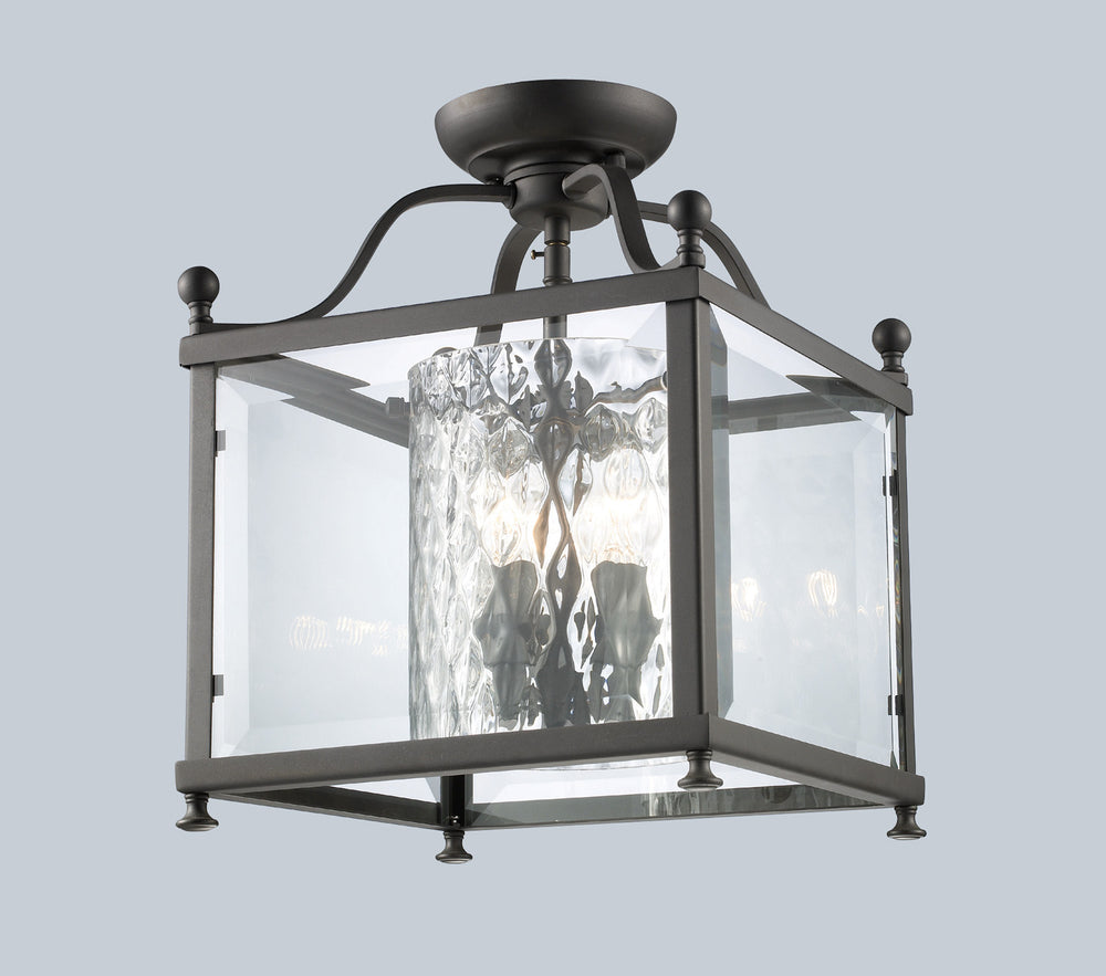 Z-Lite Canada - Three Light Semi Flush Mount - Fairview - Bronze- Union Lighting Luminaires Decor
