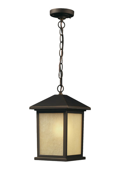 Z-Lite Canada - One Light Outdoor Chain Mount - Holbrook - Oil Rubbed Bronze- Union Lighting Luminaires Decor