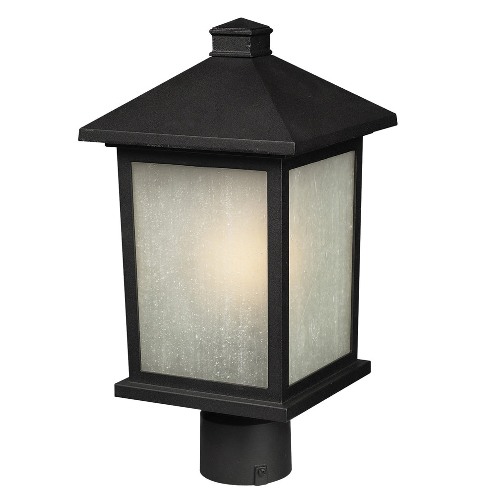 Z-Lite Canada - One Light Outdoor Post Mount Fixture - Holbrook - Black- Union Lighting Luminaires Decor