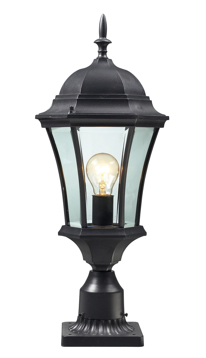 Z-Lite Canada - One Light Outdoor Pier Mounted Fixture - Wakefield - Black- Union Lighting Luminaires Decor